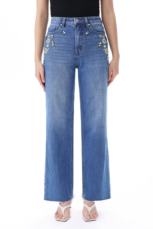 NEW YORK HIGH RISE WIDE LEG FULL JEANS BYW8421