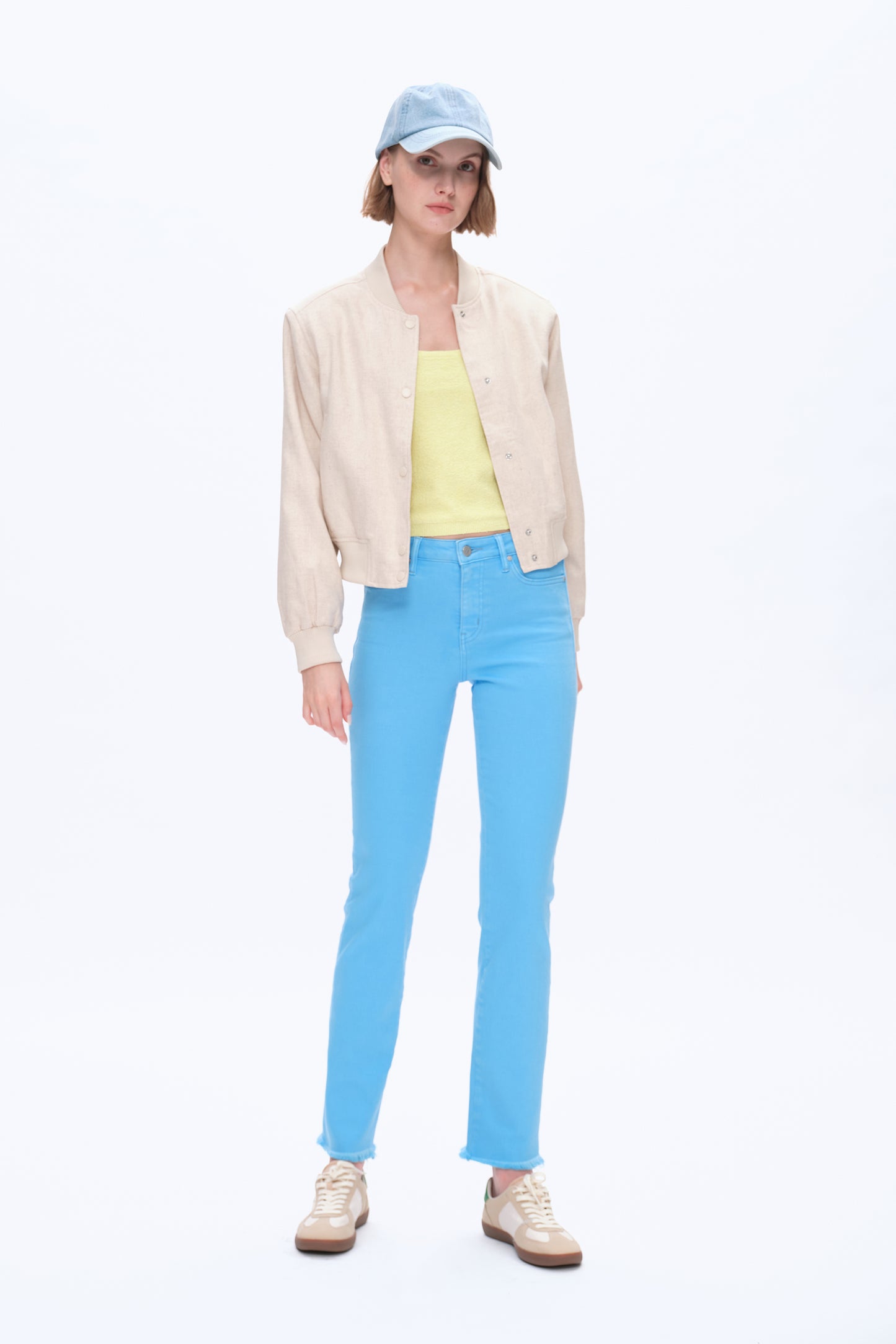 MID RISE SLIM STRAIGHT PANTS BYT5234 (BYMJ172) SEA BLUE