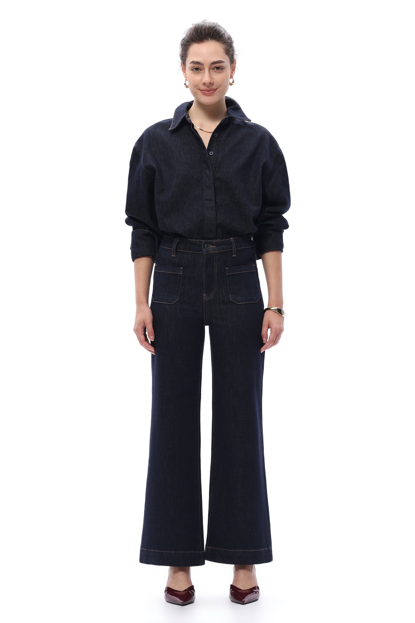 HIGH RISE WIDE LEG BYW8235 (BYJJ004) RINSE WASH