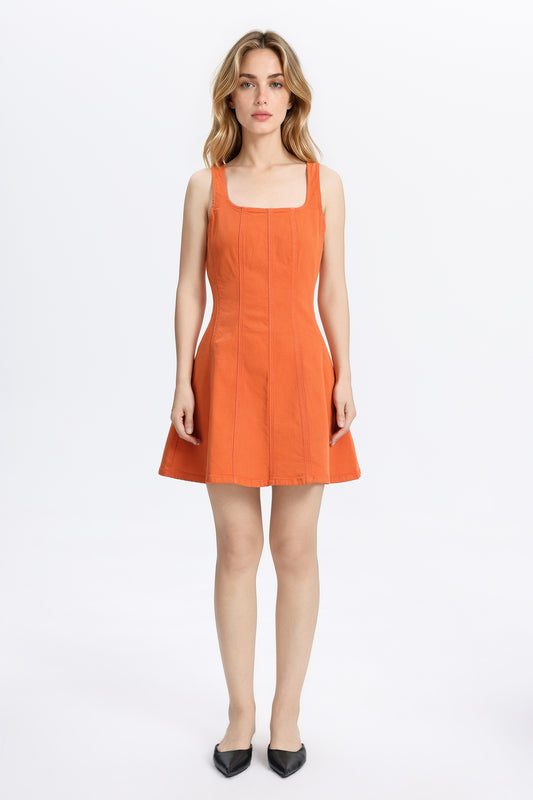 VICTORY DRESS BYK7094 BURNT ORANGE