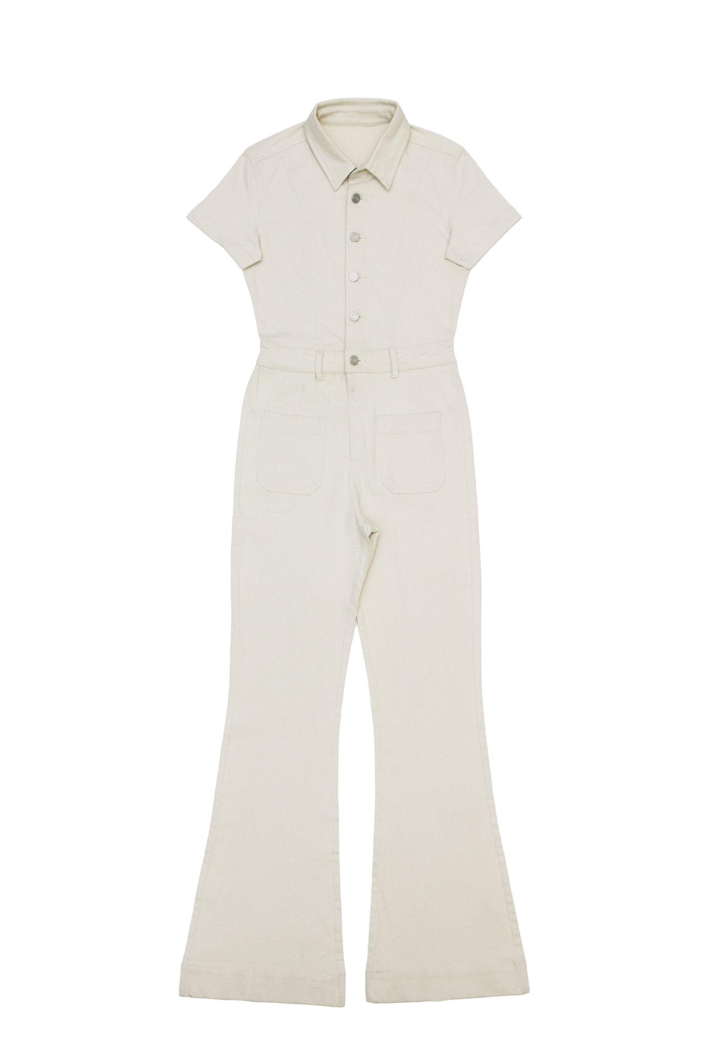 FLARE LEG JUMPSUIT  BYRL019 (BYHE243) LIGHT APRICOT