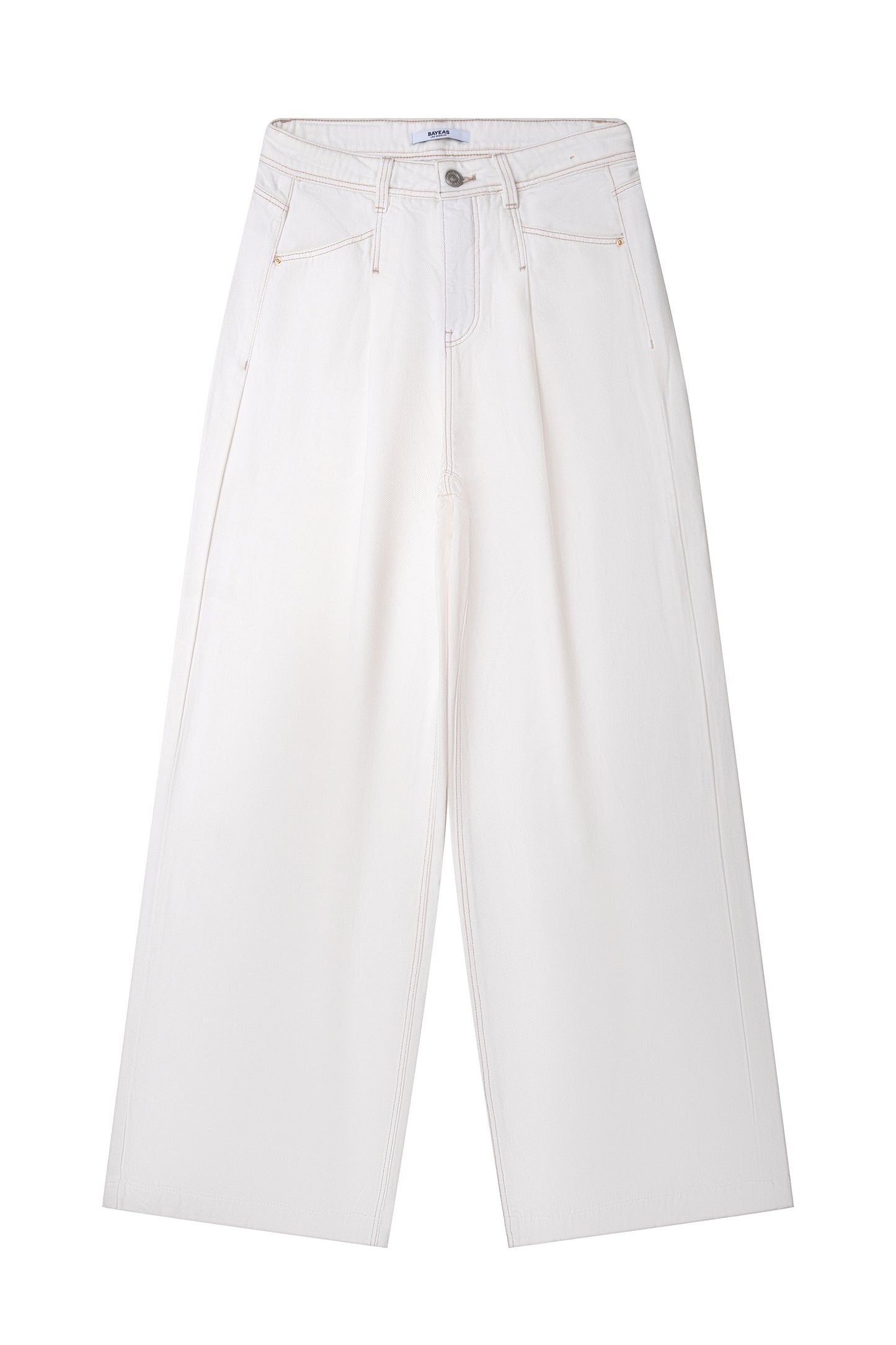 ULTRA HIGH RISE PLEATED WIDE LEG PANTS BYW8202 (BYCK021) WHITE