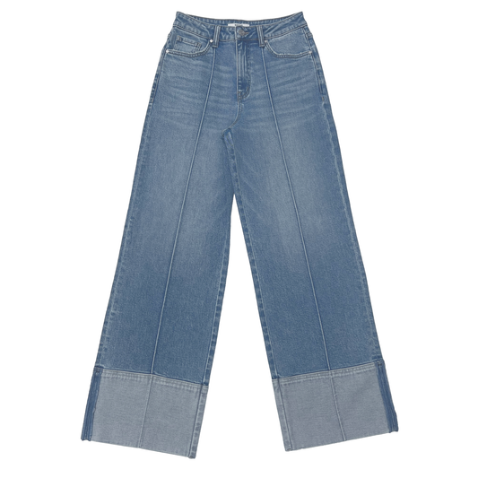 HIGH RISE WIDE LEG DENIM JEANS BYW8237 (BYJJ003) LIGHT BLUE