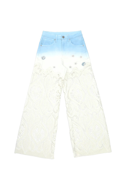 HIGH RISE WIDE LEG BYW8290 SKY FADE