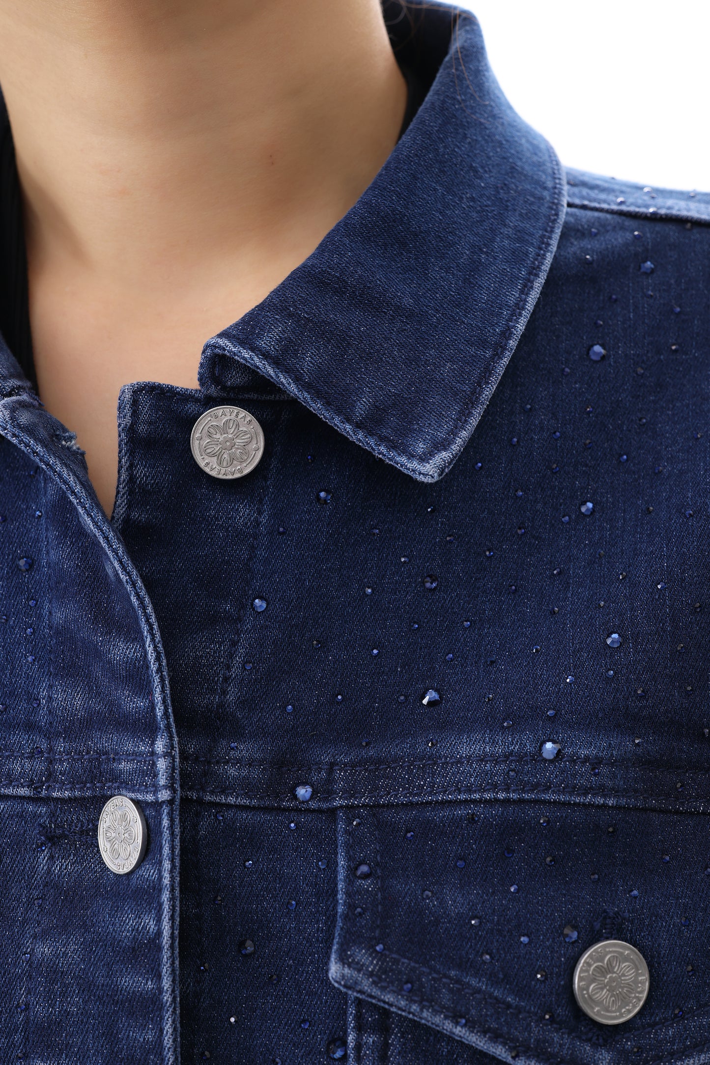ALICE DENIM JACKET WITH RHINESTONES