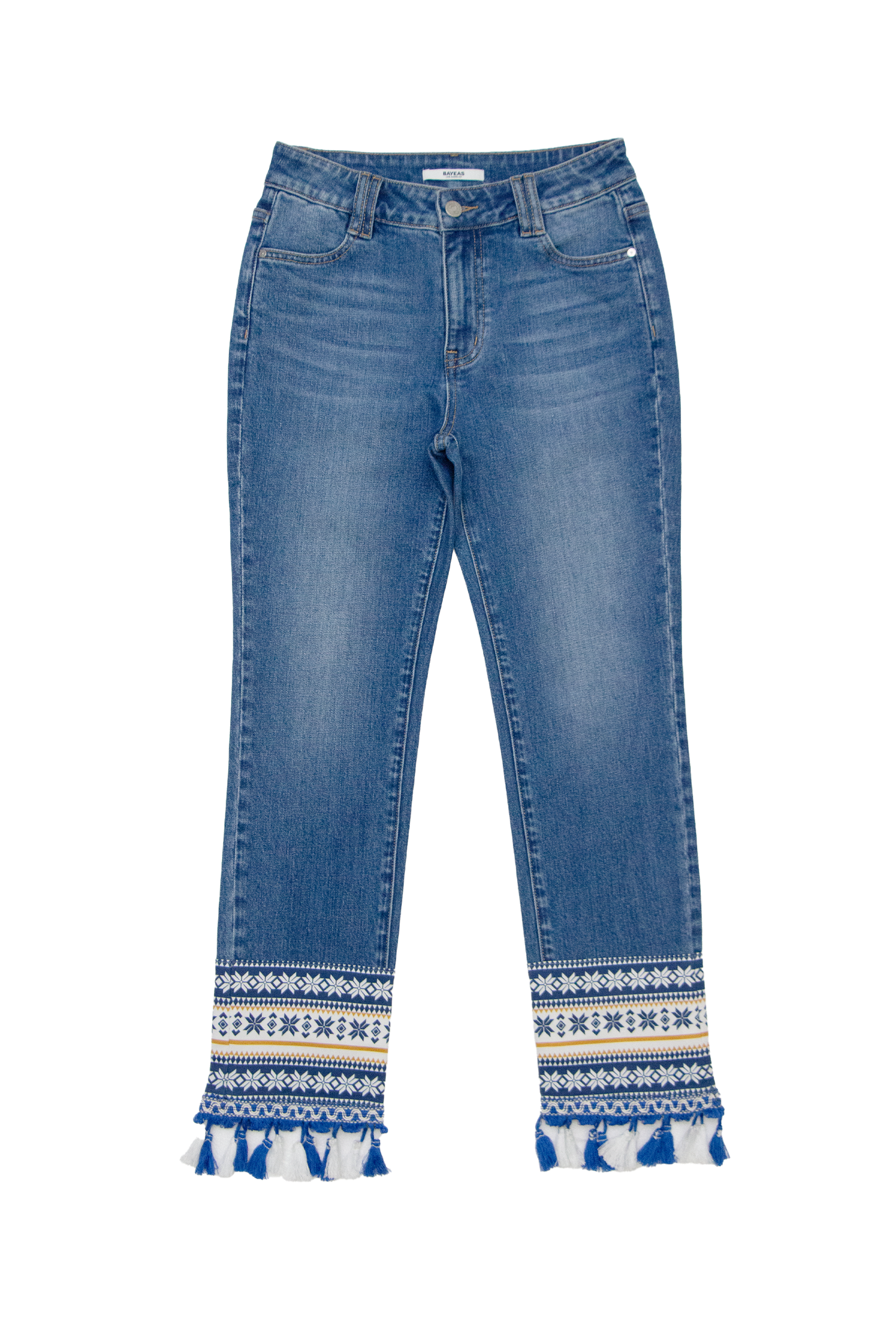 MID RISE STRAIGHT DENIM JEANS BYT5290 (DJFWR009) MEDIUM BLUE