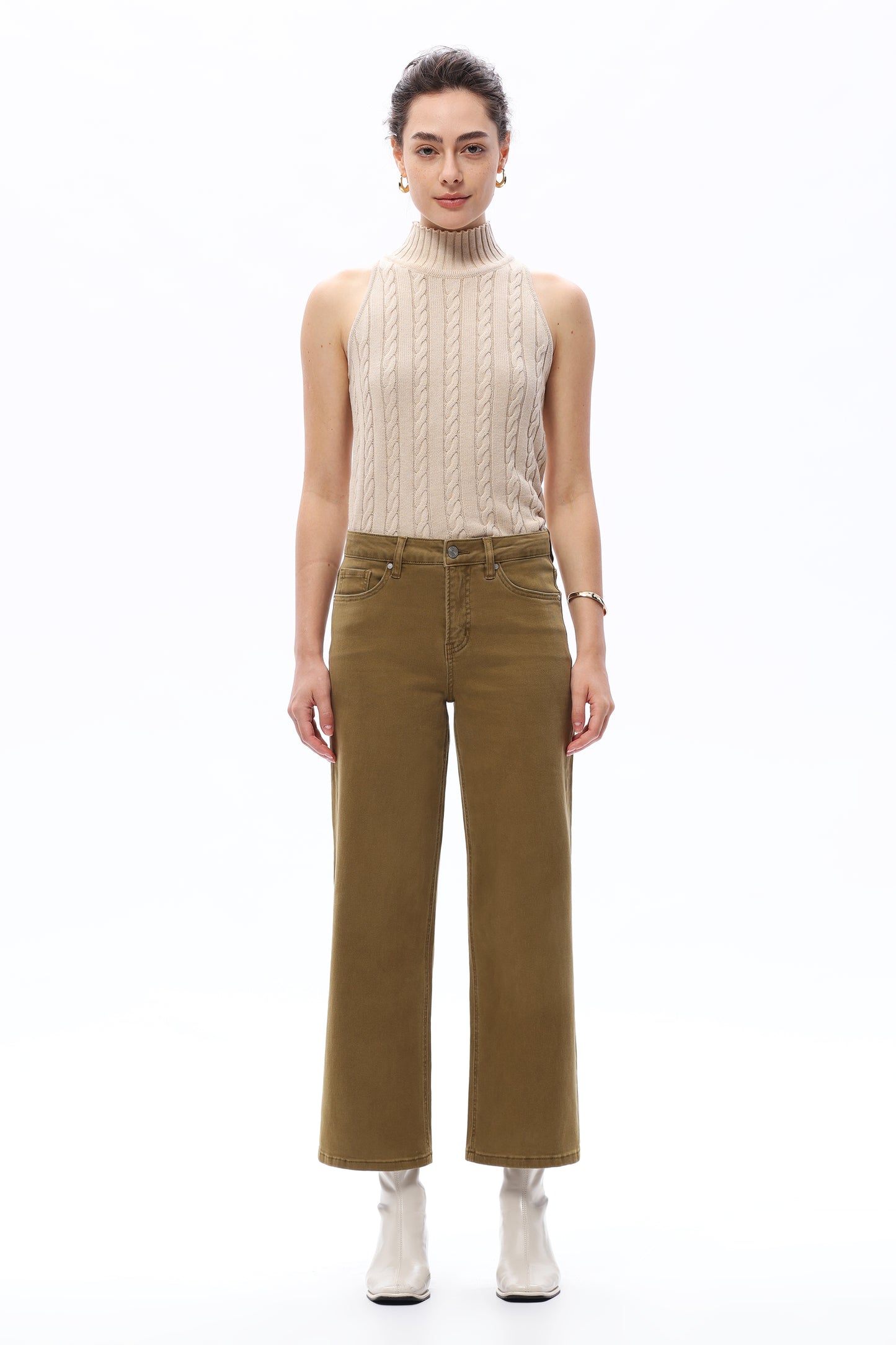 MID RISE STRAIGHT BYT5198 CAMEL