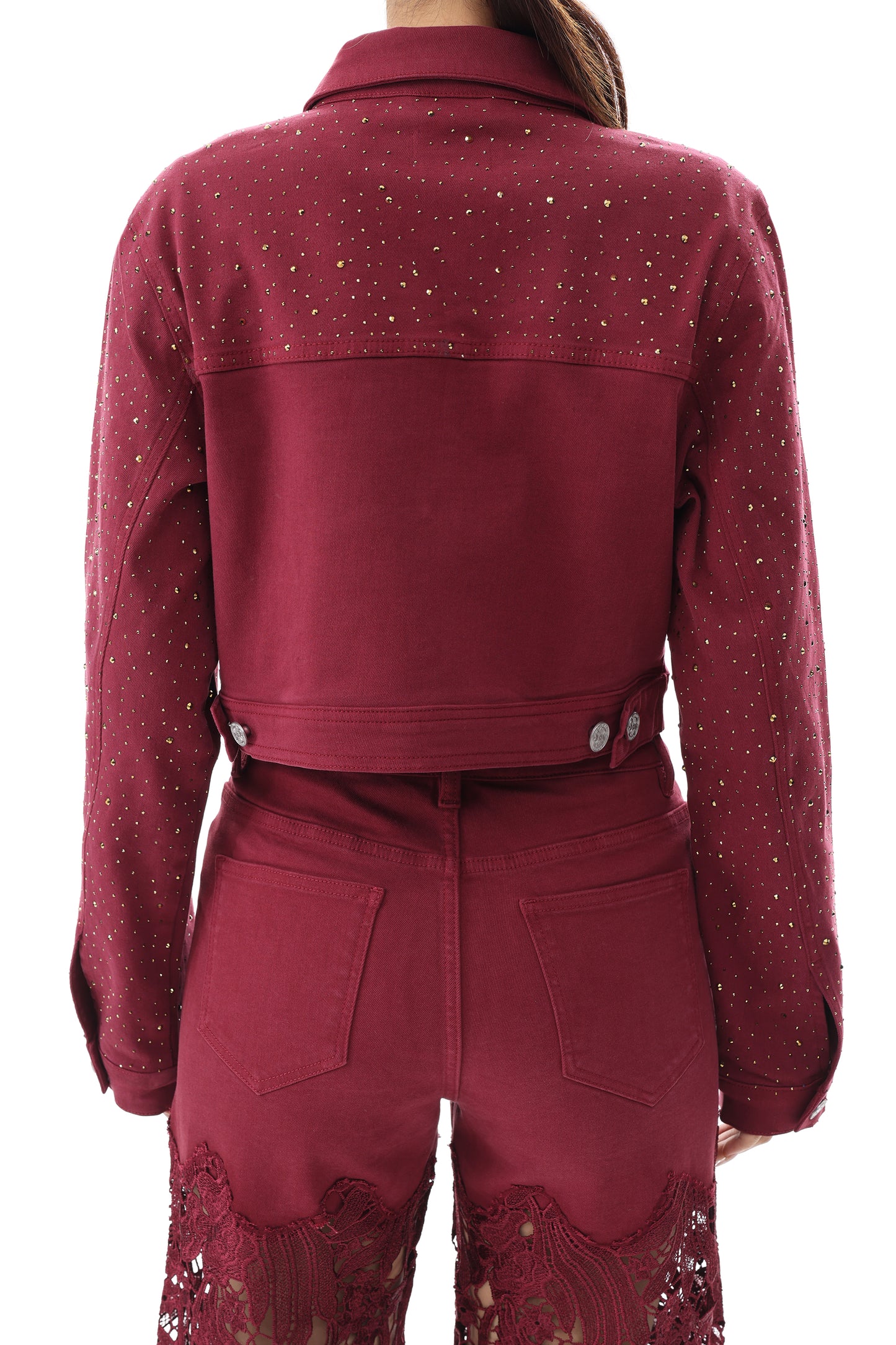 ALICE DENIM JACKET WITH RHINESTONES