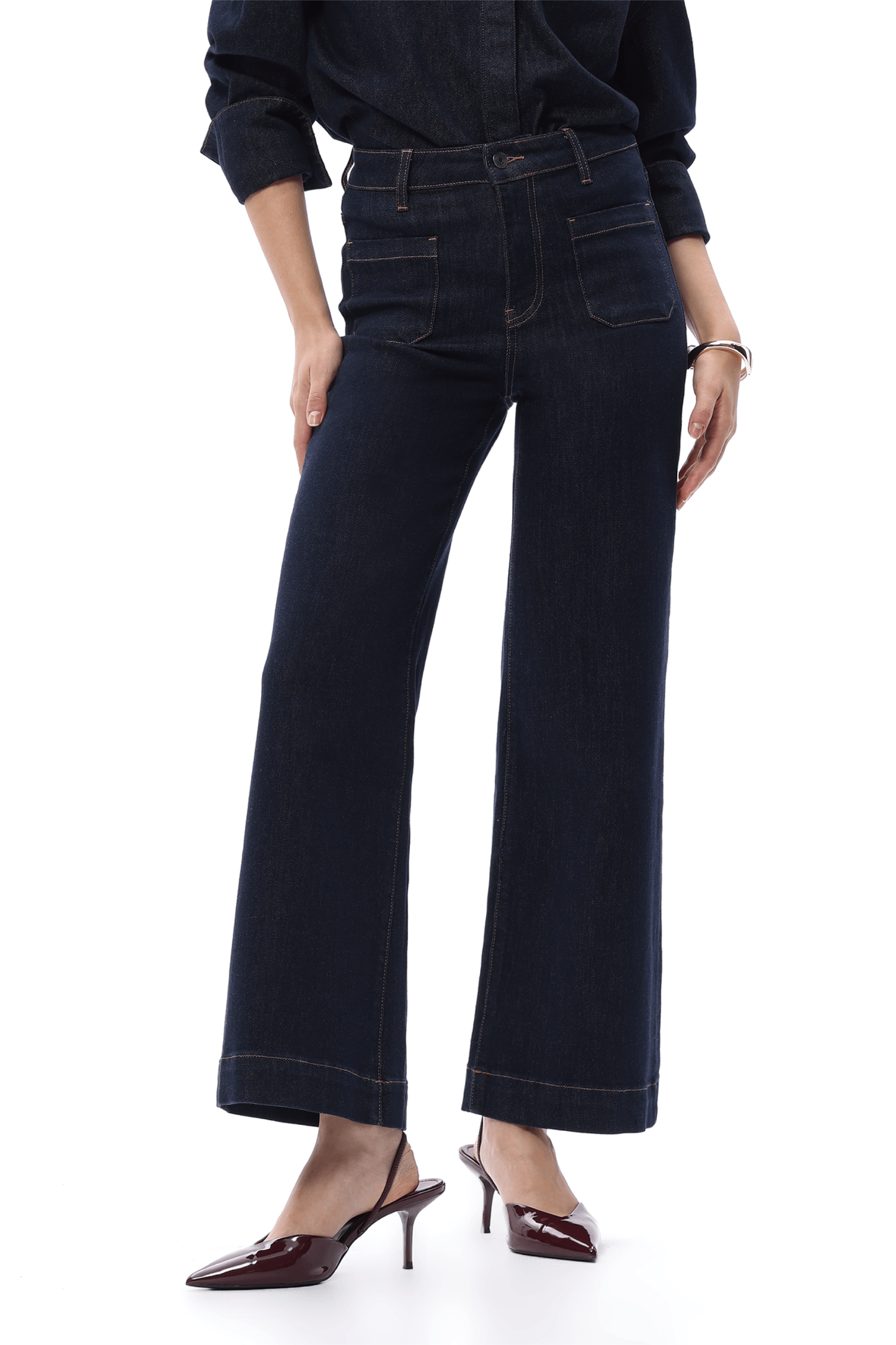 HIGH RISE WIDE LEG BYW8235 (BYJJ004) RINSE WASH