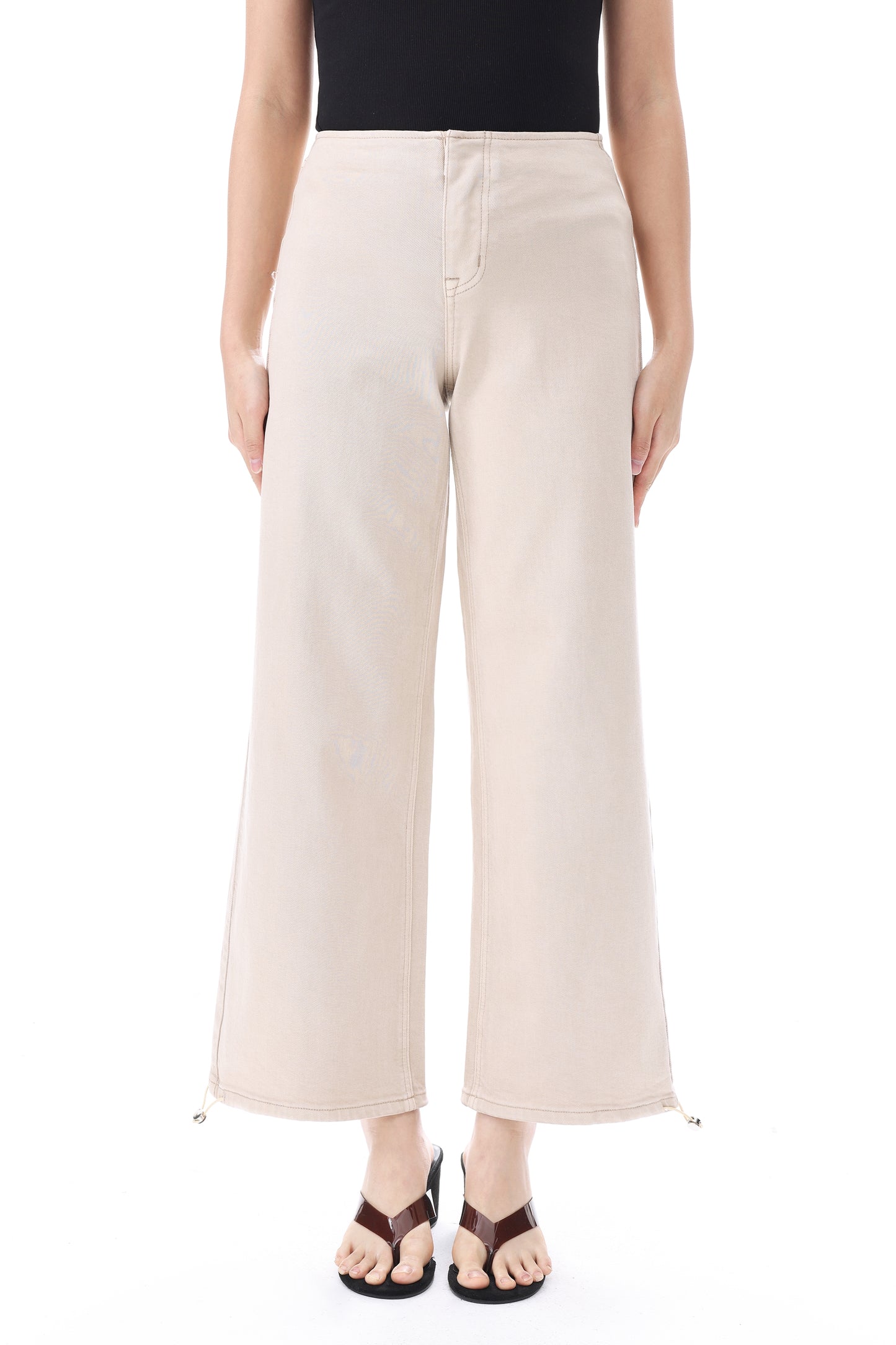 NEW YORK MID RISE WIDE LEG FULL PANTS BYW8434