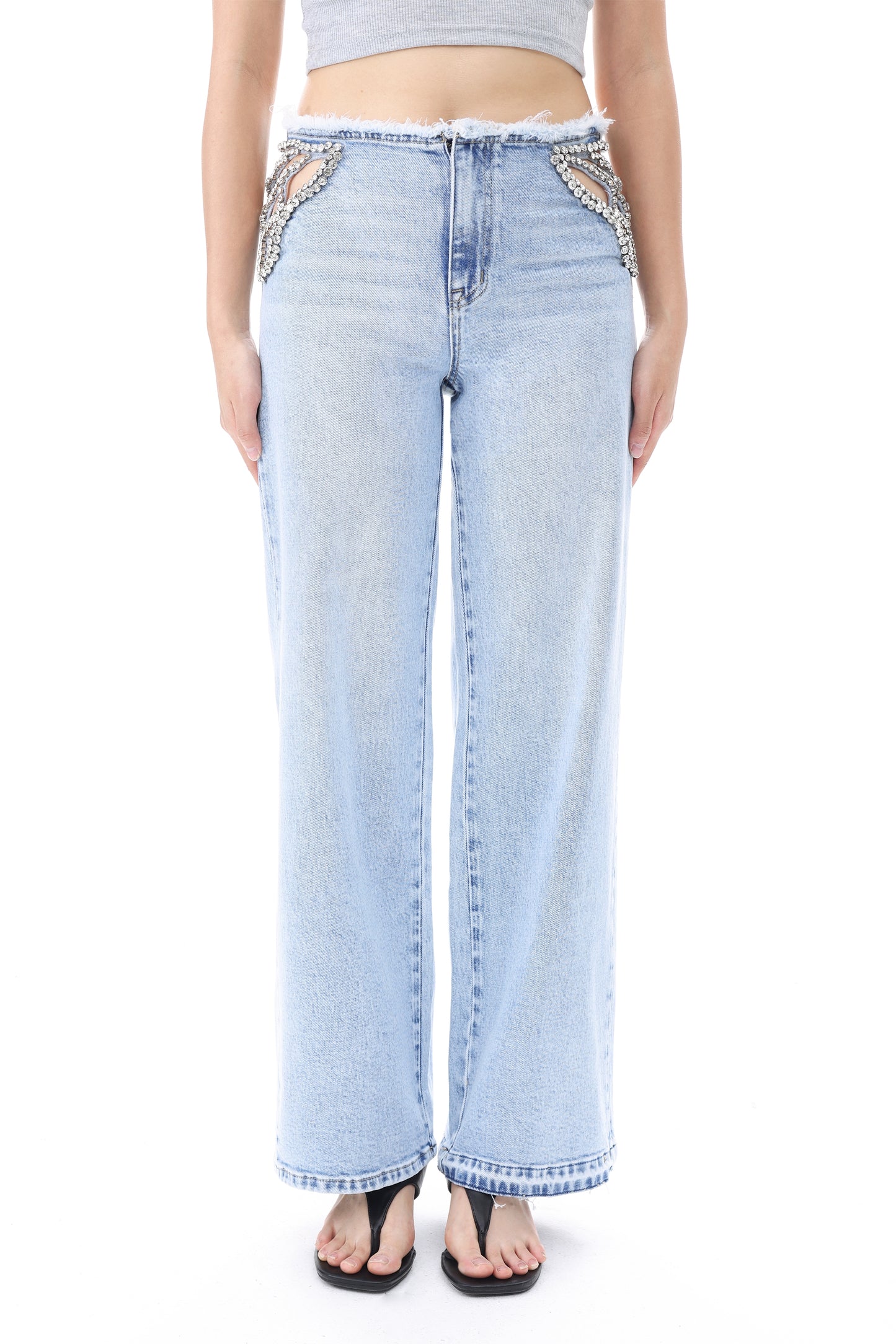 NEW YORK MID RISE WIDE LEG FULL JEANS BYW8453