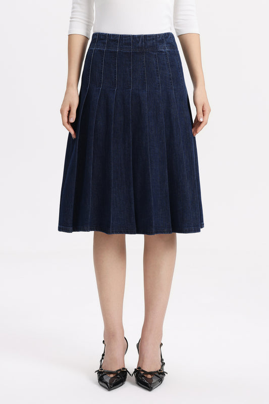 CAIUS HIGH RISE PLEATED SKIRT
