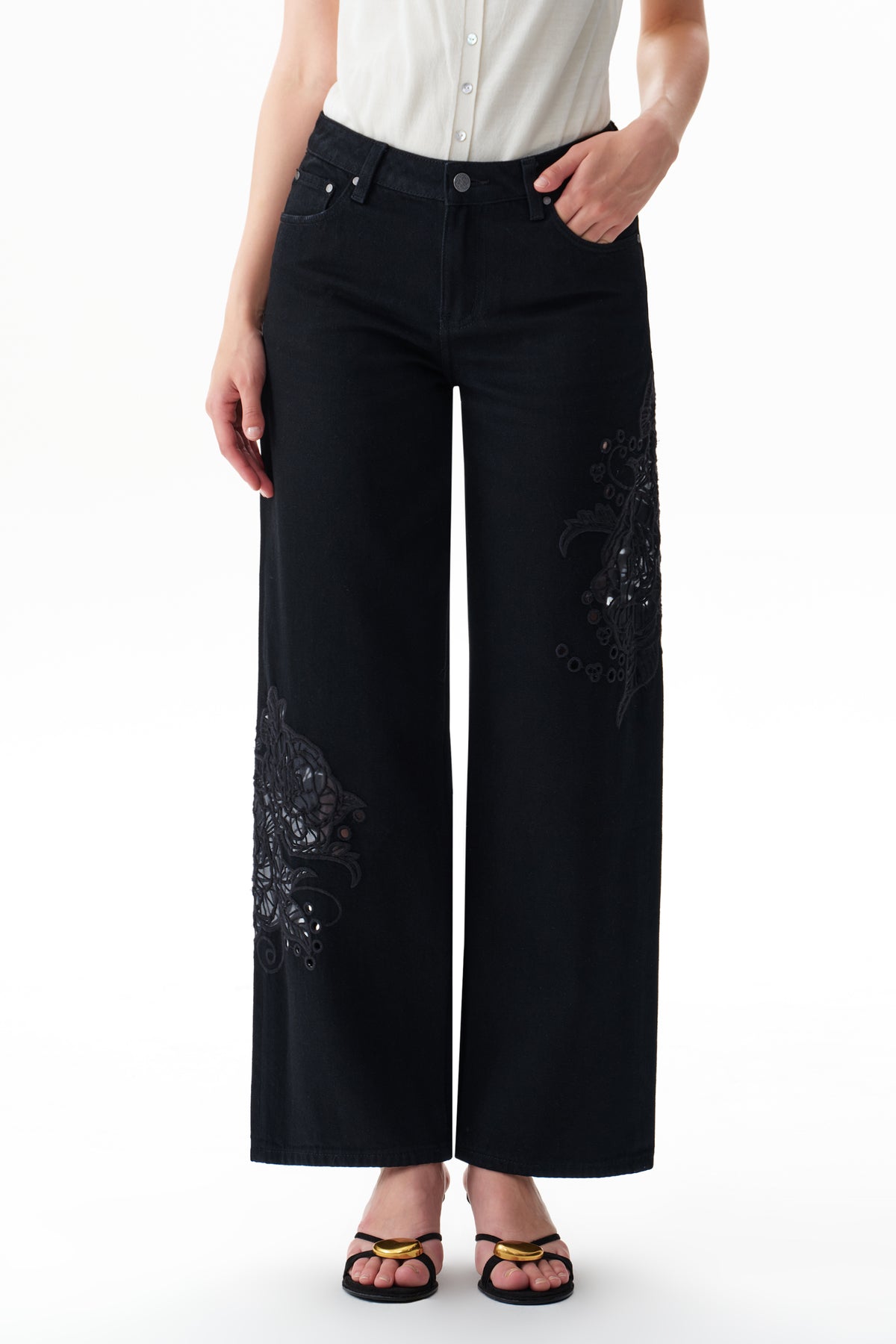 FLORA LOW RISE WIDE LEG