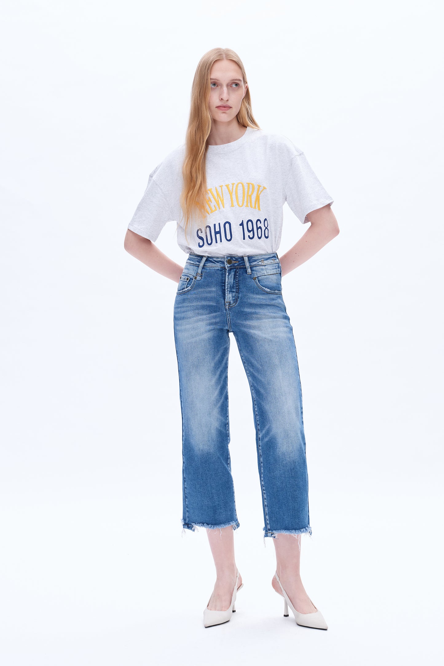 MARY HIGH RISE STRAIGHT CROPPED JEANS BYT5186 (BYHE163) VIRGO