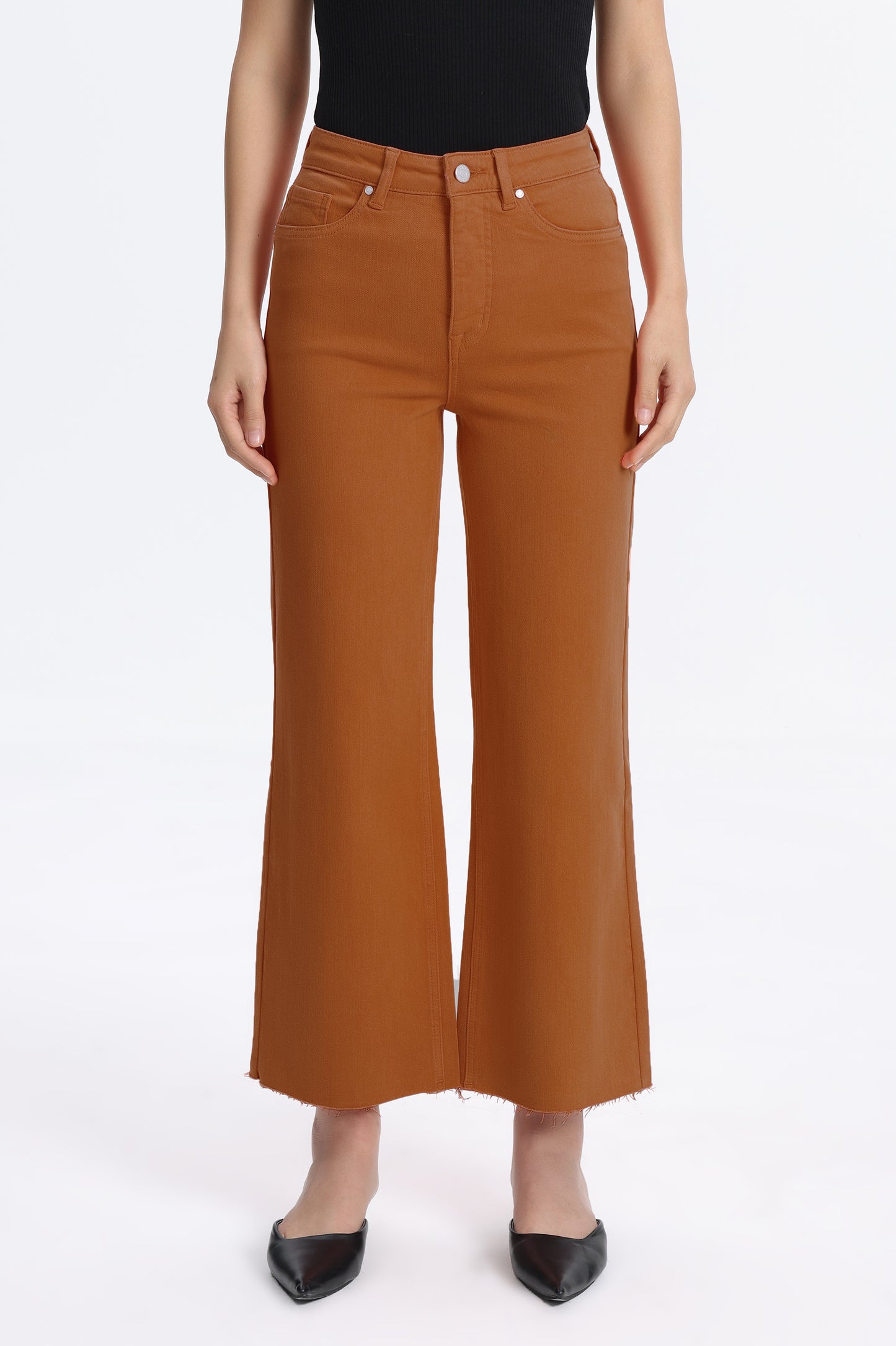 HIGH RISE WIDE LEG BYW8015 BURNT ORANGE