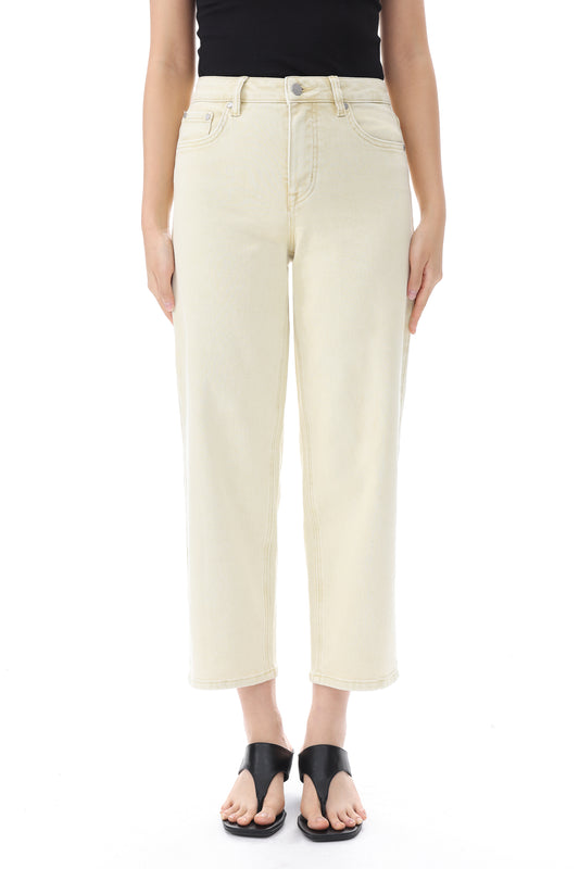 DUBLIN M-HIGH RISE TAPERED CROPPED JEANS BYU0015