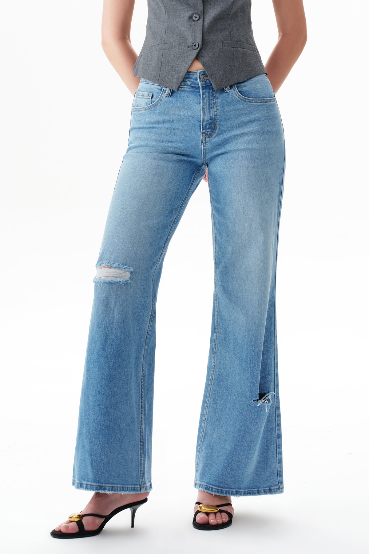 ZEPHYRINE MID RISE WIDE LEG