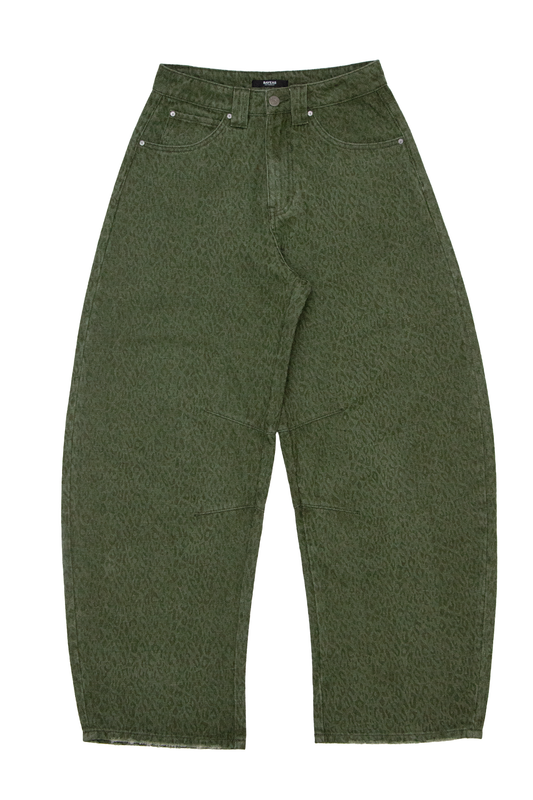 HIGH RISE DROP CROTCH BUCKET PANTS BYOX023 (BYMJ279) GREEN