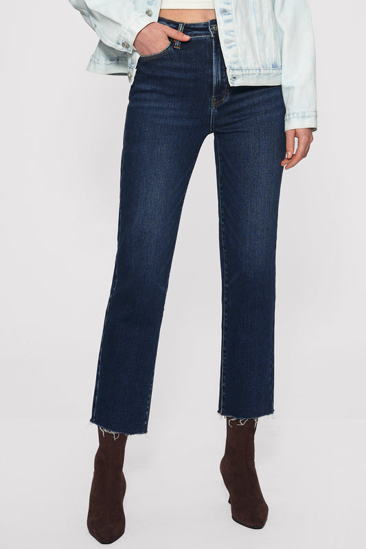 LINDA SUPER HIGH RISE SLIM STRAIGHT JEANS BYT5225 (BYHE136) DEEP SEA