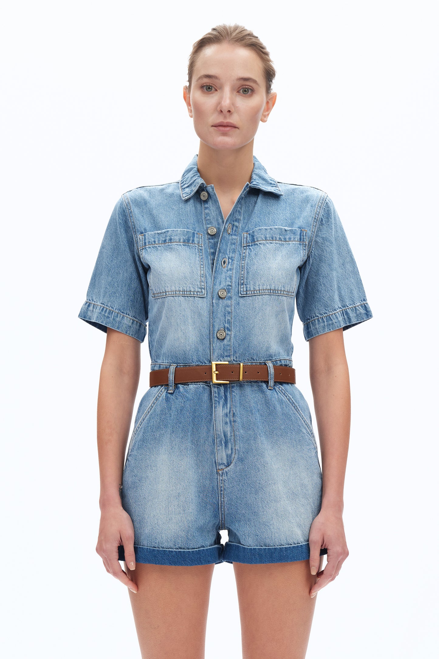 CHLOE DENIM ROMPERS BYRL013 (BYLY029) DOVE