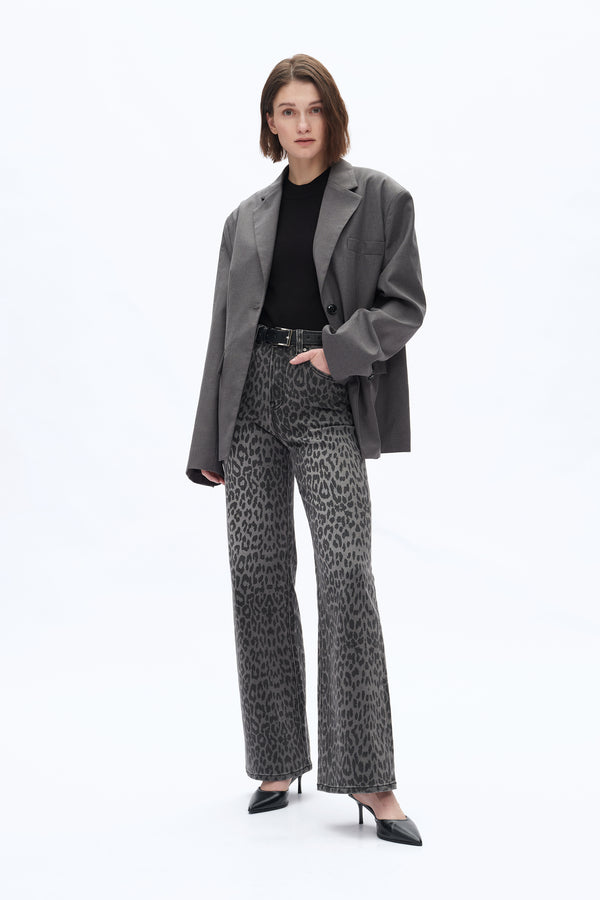 HIGH RISE LEOPARD WIDE LEG
