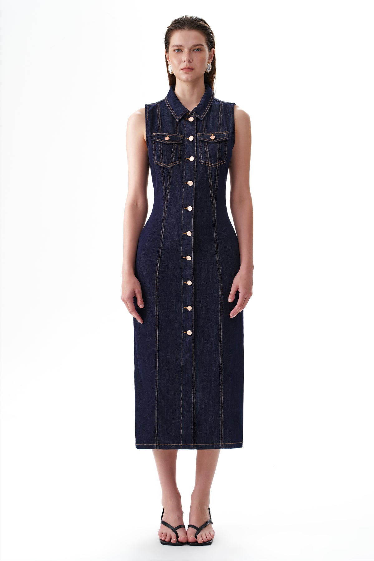 JULIA CARDIGAN DENIM DRESS