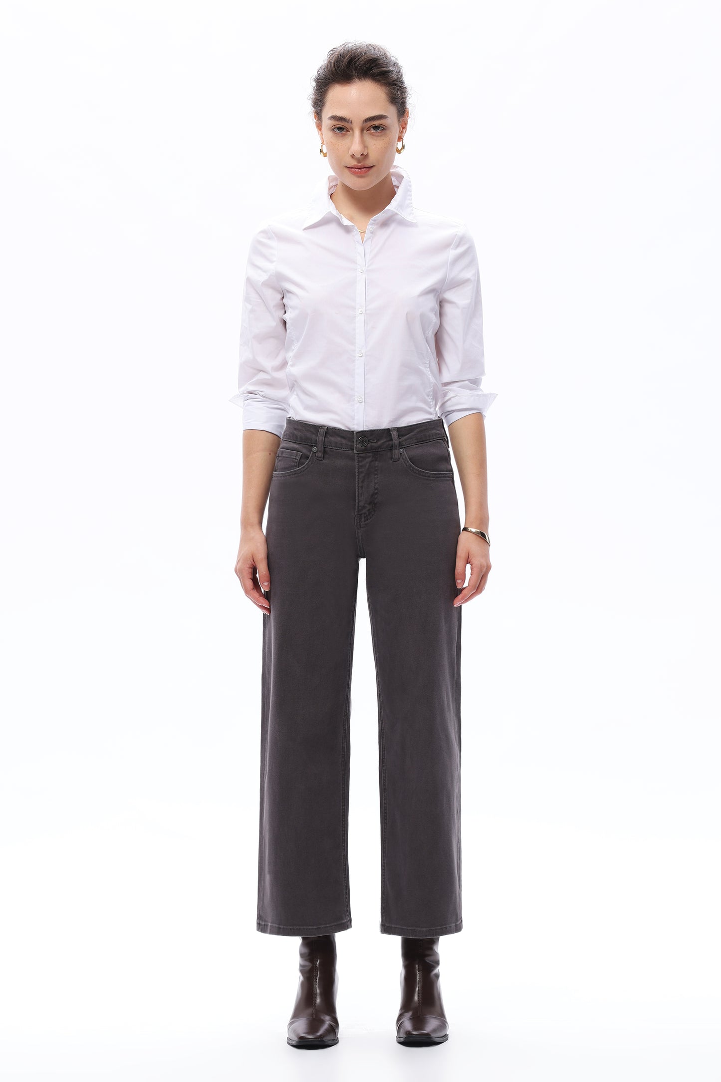 MID RISE STRAIGHT BYT5198 GRAY