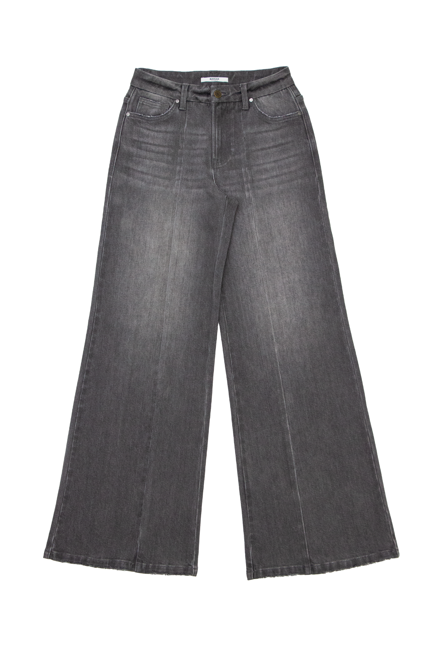 HIGH RISE WIDE LEG DENIM JEANS BYW8239 (BYJJ005) GRAY