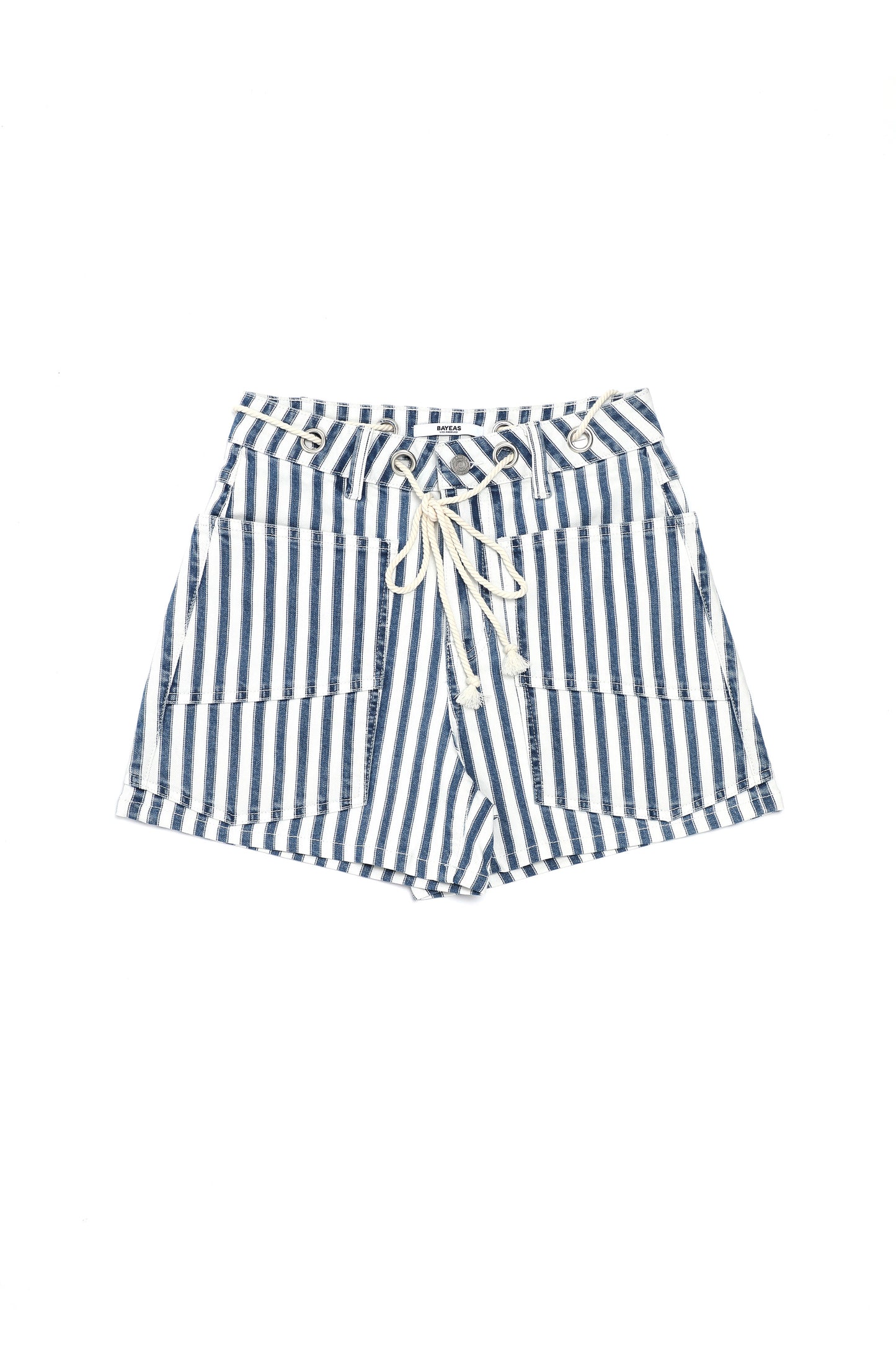 TAMSIN HIGH RISE SHORTS BYH6150 (BYJJ055) WHITE AND BLUE