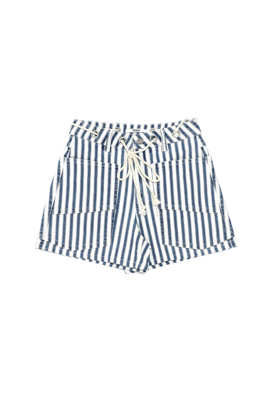 TAMSIN HIGH RISE SHORTS BYH6150 (BYJJ055) WHITE AND BLUE