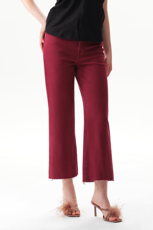 HIGH RISE WIDE LEG (WINE)BYW8015