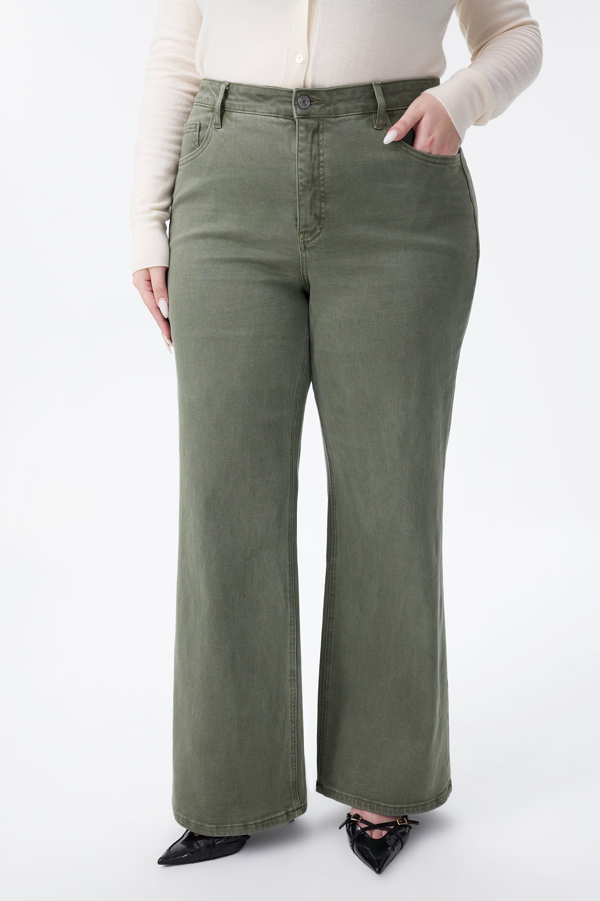 PLUS MID RISE STRAIGHT BYT5198-P GREEN