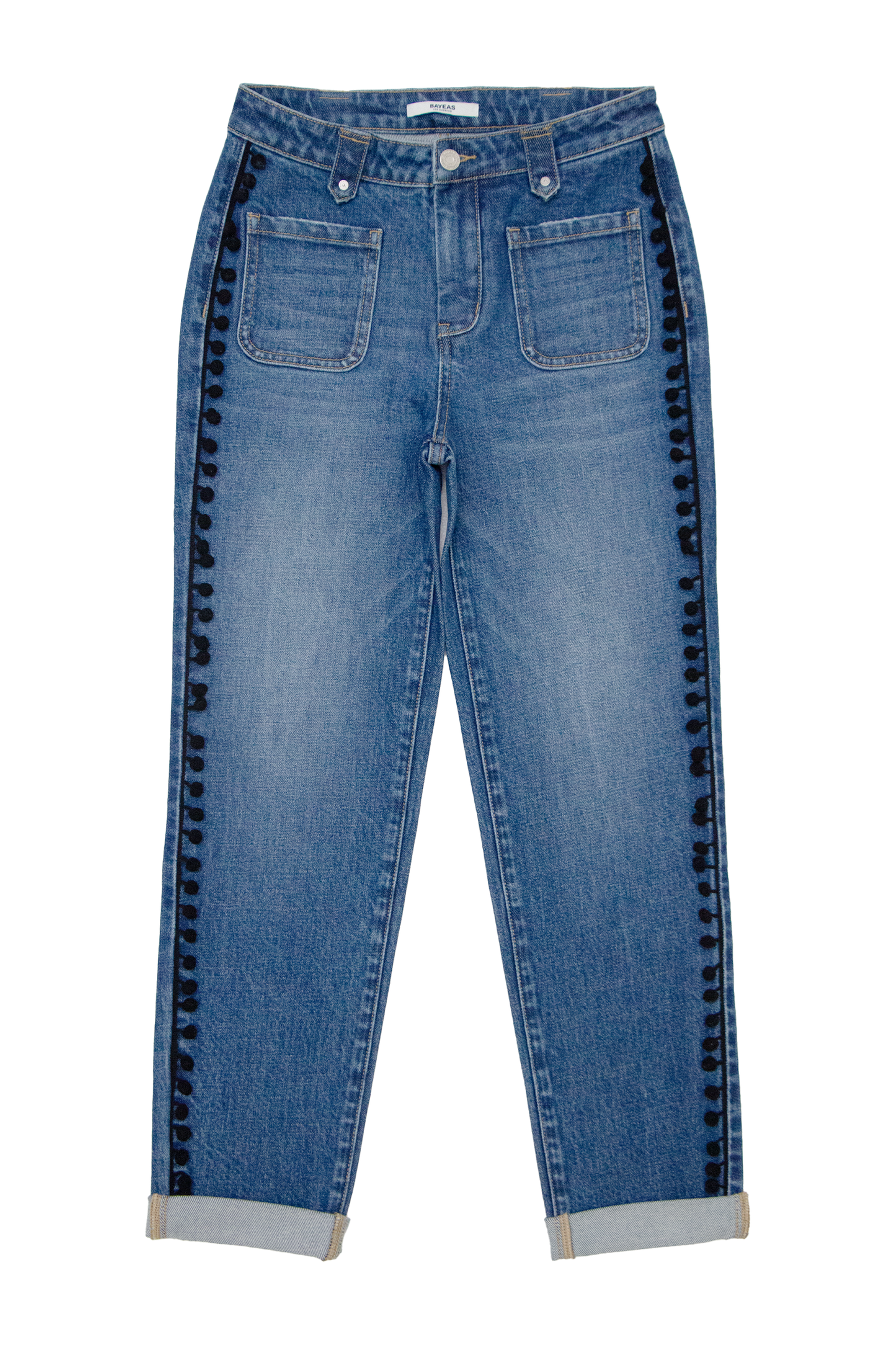 MID RISE STRAIGHT LEG DENIM JEANS BYT5287 (DJFQW031) MEDIUM BLUE