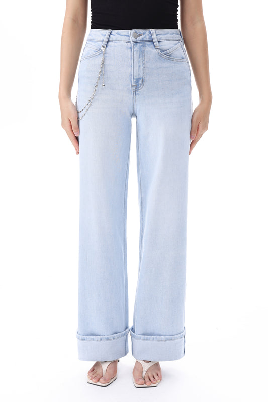 NEW YORK M-HIGH RISE WIDE LEG FULL JEANS  BYW8415