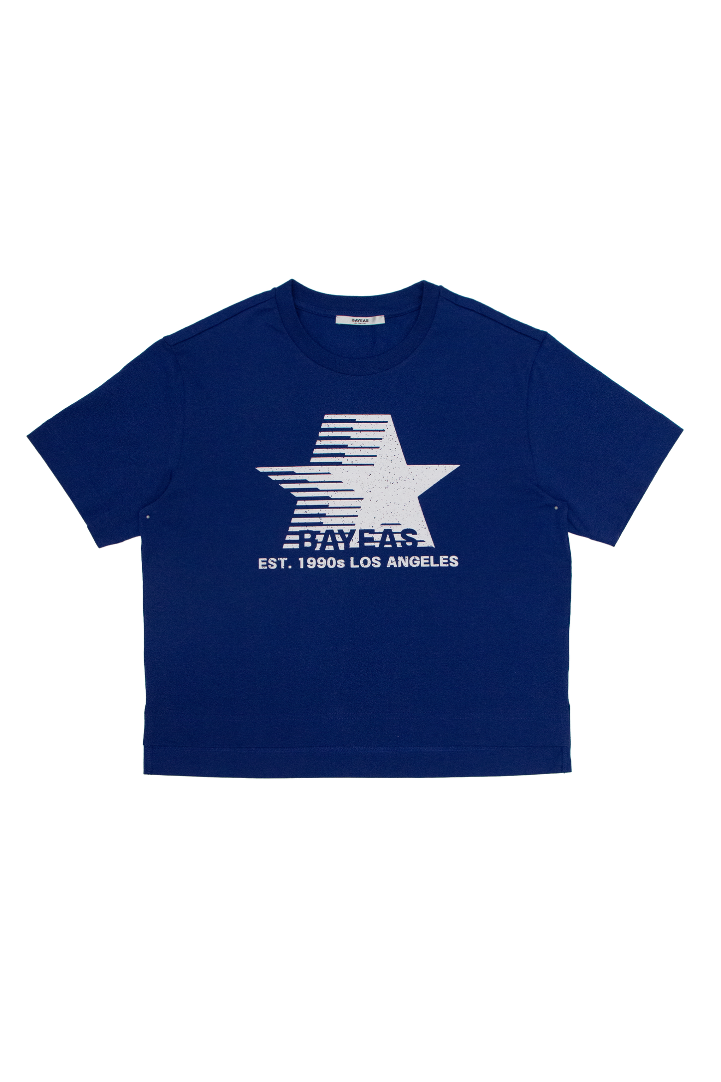 CREWNECK CROPPED RELAXED T-SHIRT BYTX008 (BYMJ236) NAVY BLUE