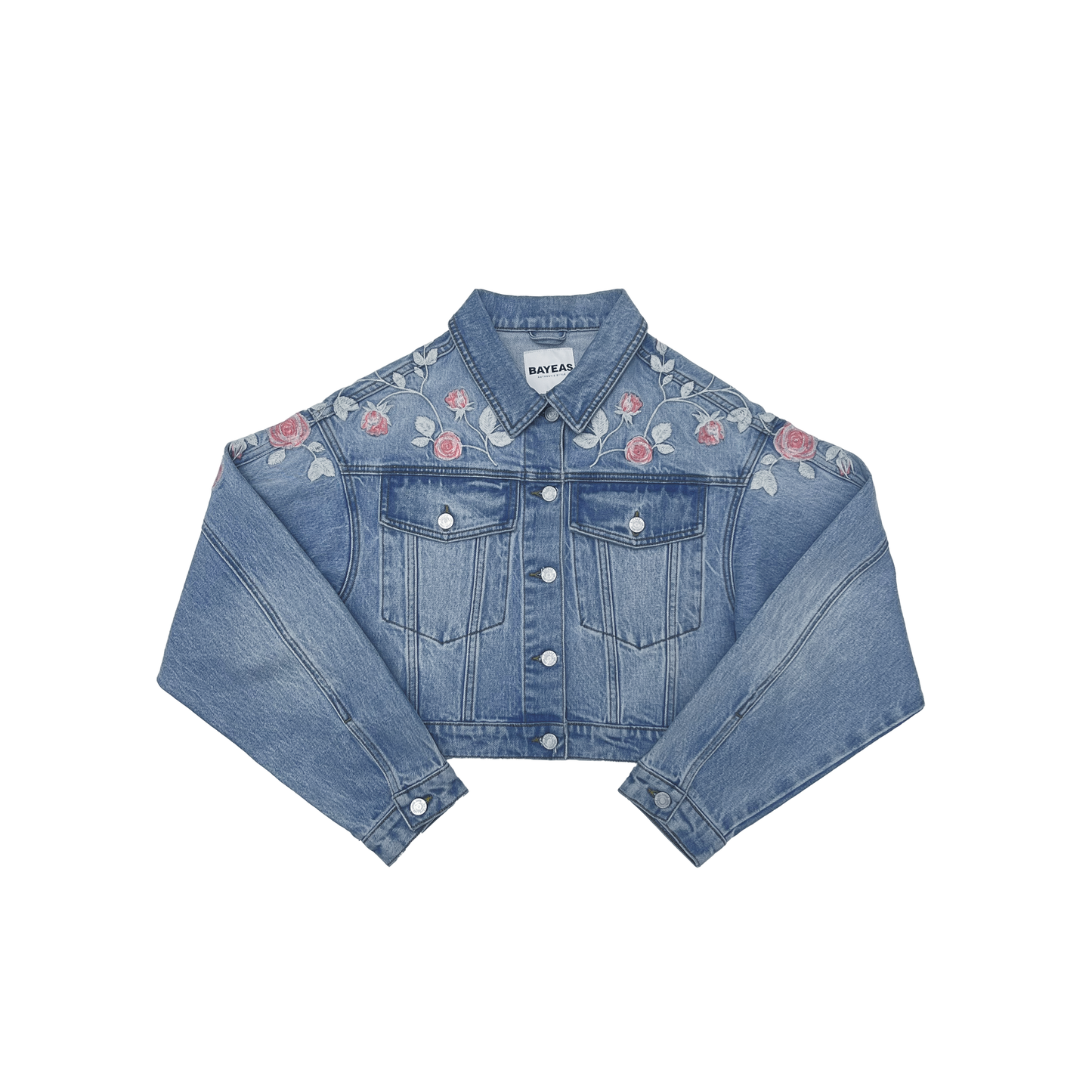 CROPPED DENIM JACKET BYJ9058 (BYMJ255) LIGHT BLUE