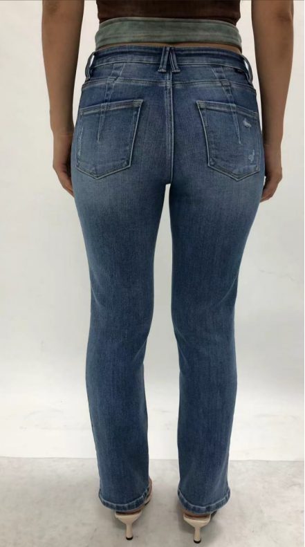 HONG KONG MID RISE SLIM CROPPED STRAIGHT JEANS BYT5353