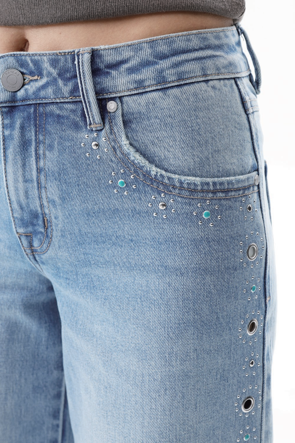 NEW YORK MID RISE WIDE LEG FULL JEANS BYW8430