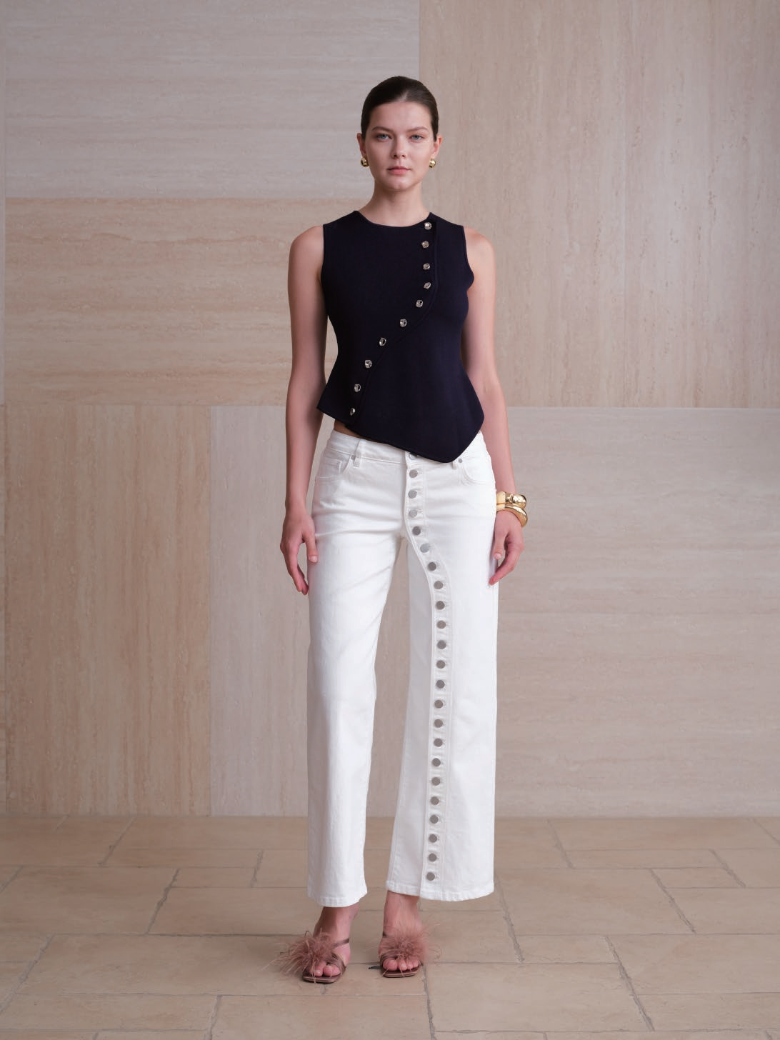 NEW YORK LOW RISE WIDE LEG FULL JEANS CLOUD REALM BYW8444