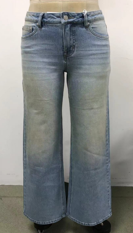 NEW YORK MID RISE FLARED WIDE LEG FULL JEANS BYW8425