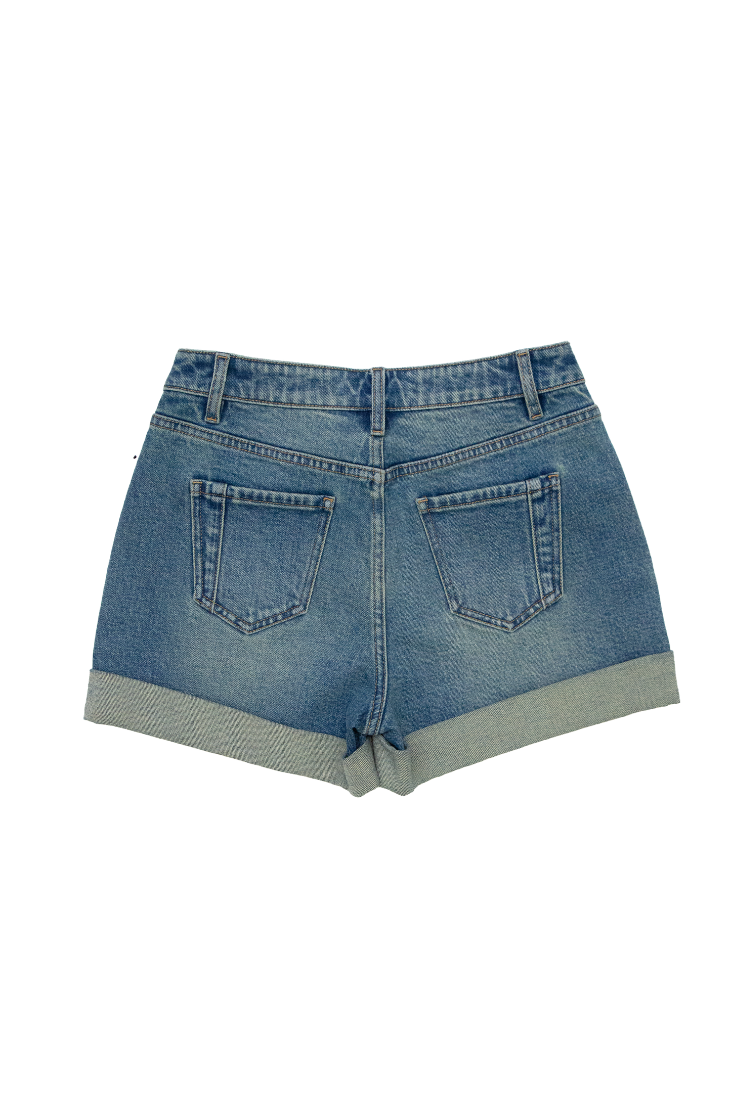 MID RISE DENIM SHORTS BYH6137 (DJFQW027) MEDIUM BLUE