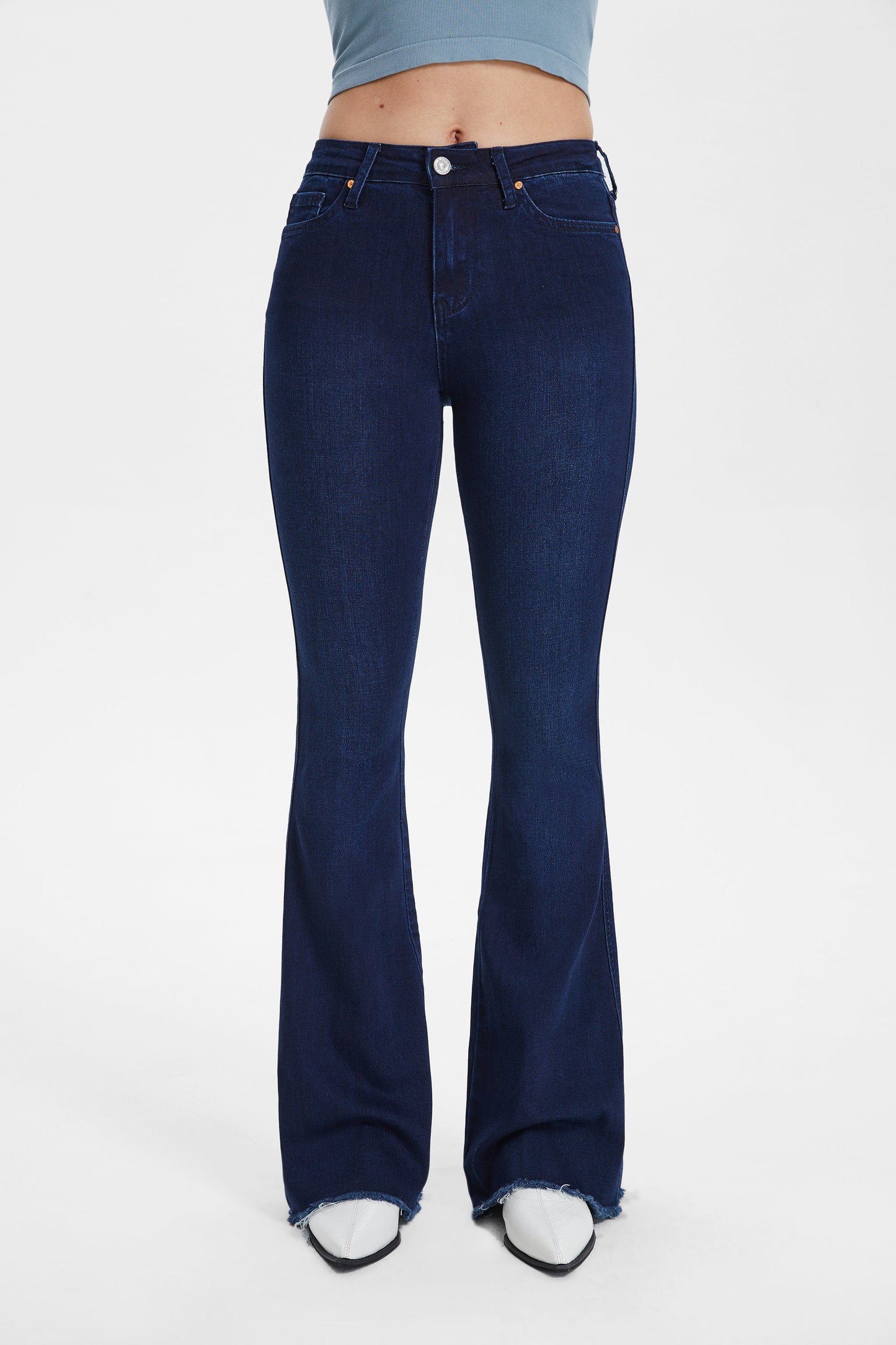 MID RISE FLARE JEANS BYF1105R DEEP WATER