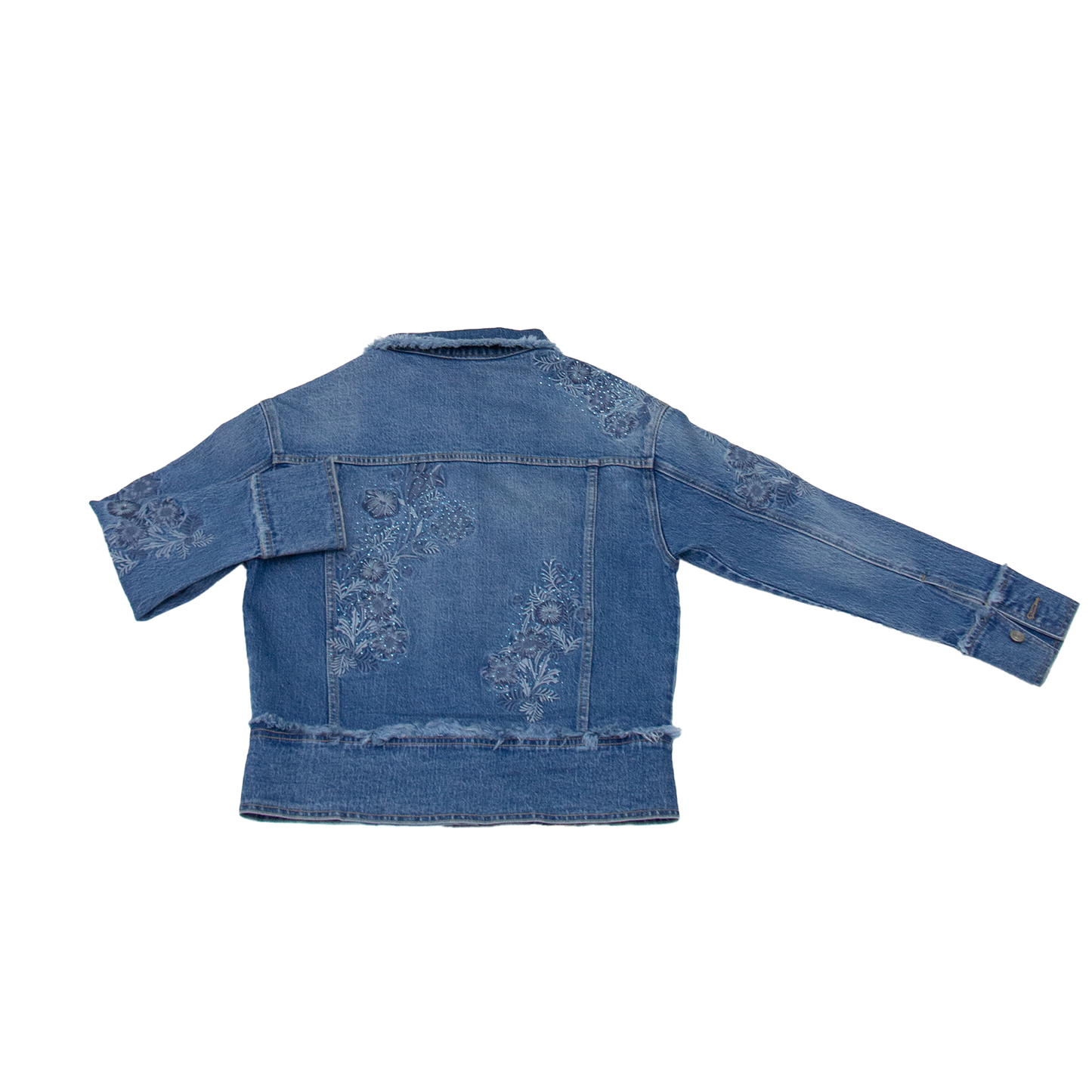 EMBROIDERED DENIM JACKET BYJ9067 (BYMG068) MEDIUM BLUE