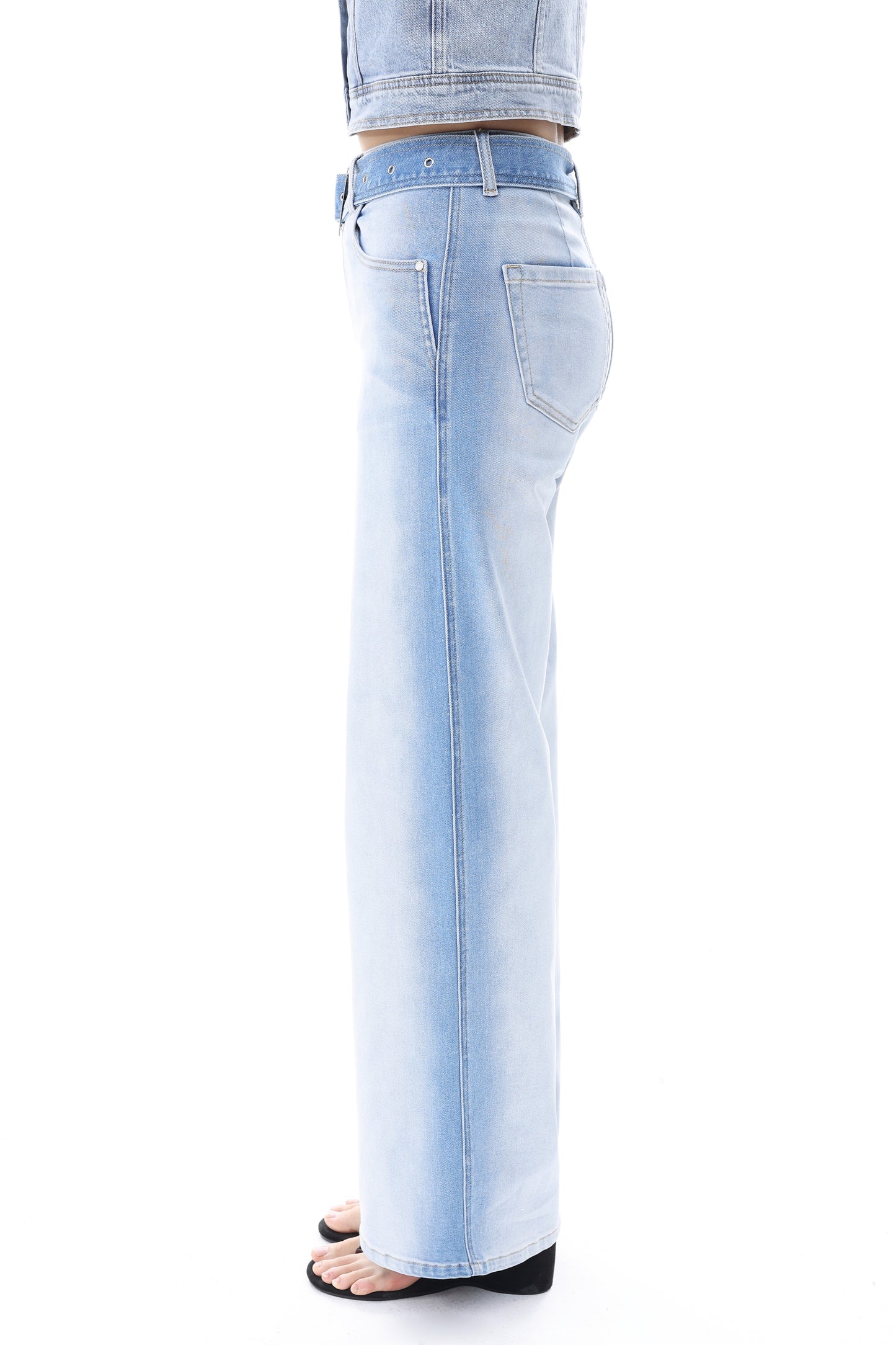 NEW YORK HIGH RISE RELAX WIDE LEG FULL JEANS BYW8420