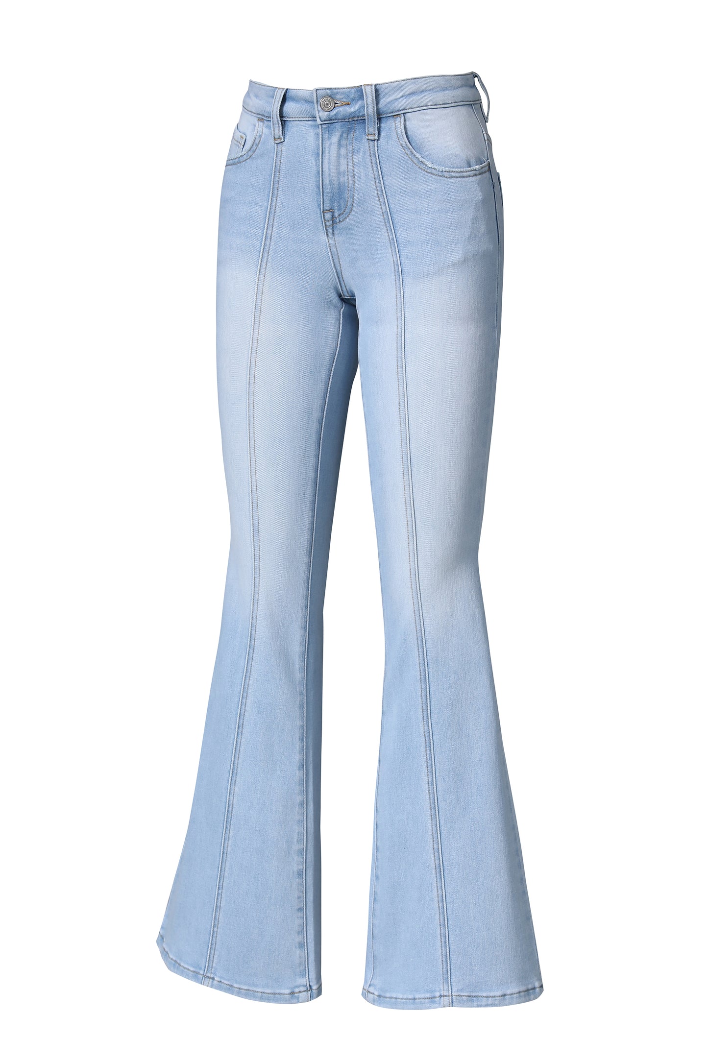 JULIA MID RISE FLARE LEG DENIM JEANS BYF1141 (BYMJ105) LIGHT BLUE