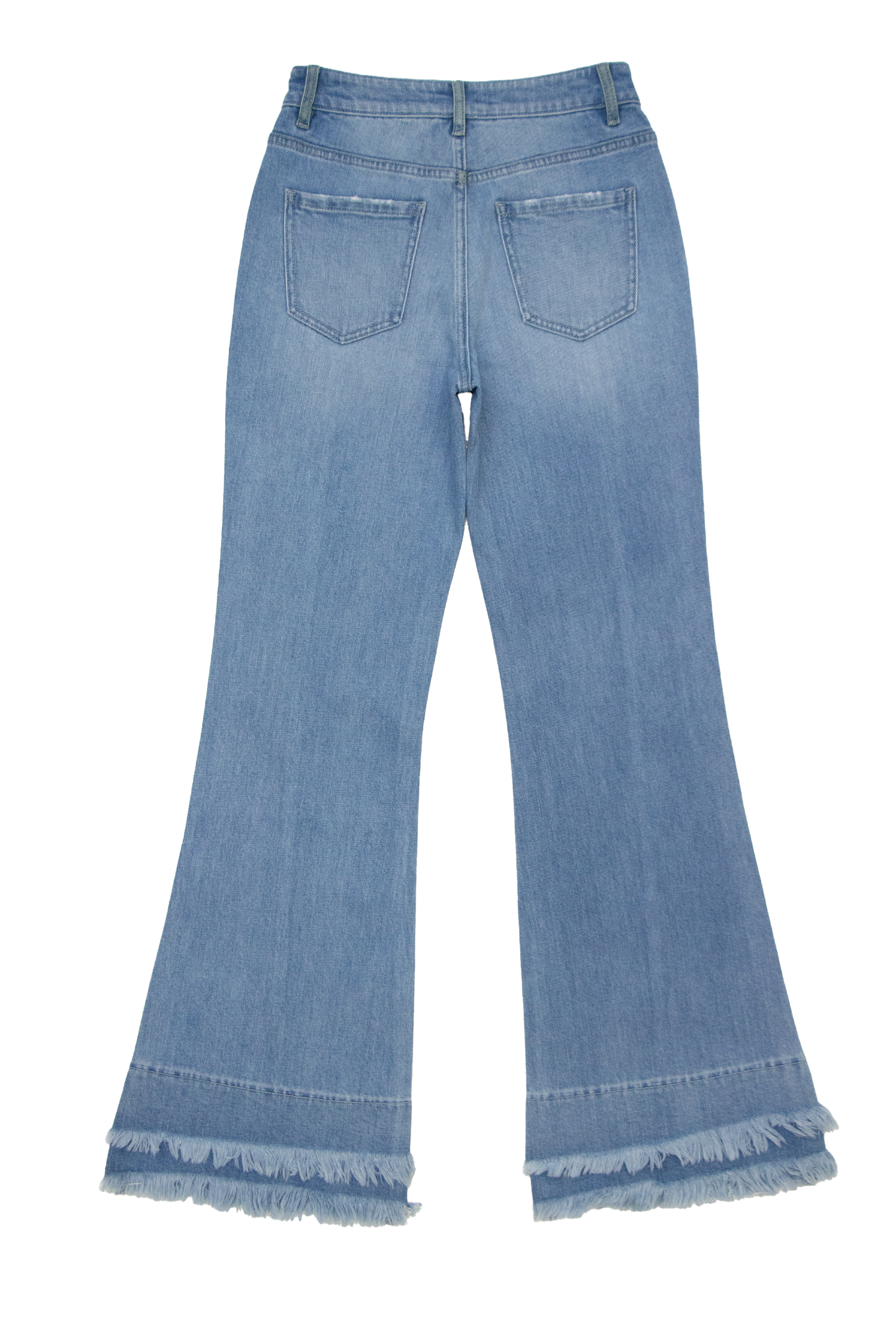 HIGH RISE FLARE LEG DENIM JEANS BYF1200 (BYWR002) LIGHT BLUE