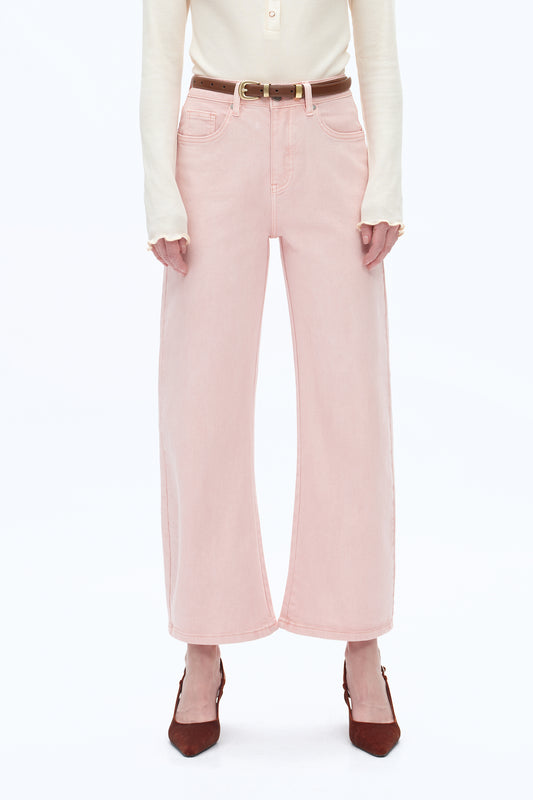 MID RISE BARREL PANTS BYOX008 (BYGG016) PEARL PINK