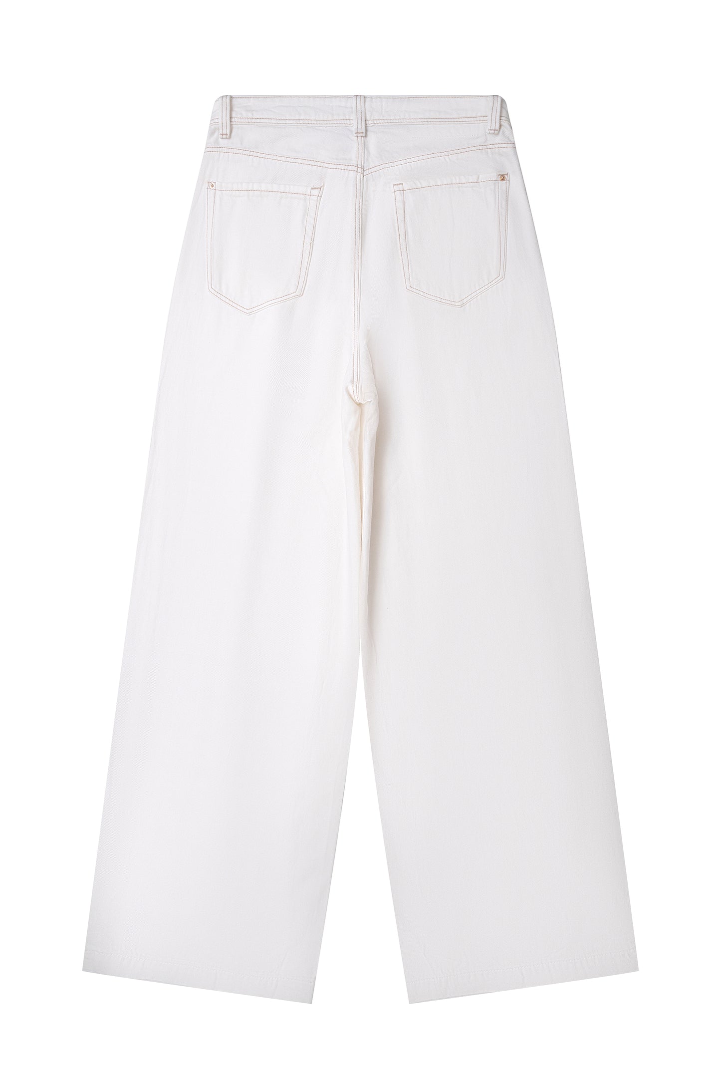 ULTRA HIGH RISE PLEATED WIDE LEG PANTS BYW8202 (BYCK021) WHITE