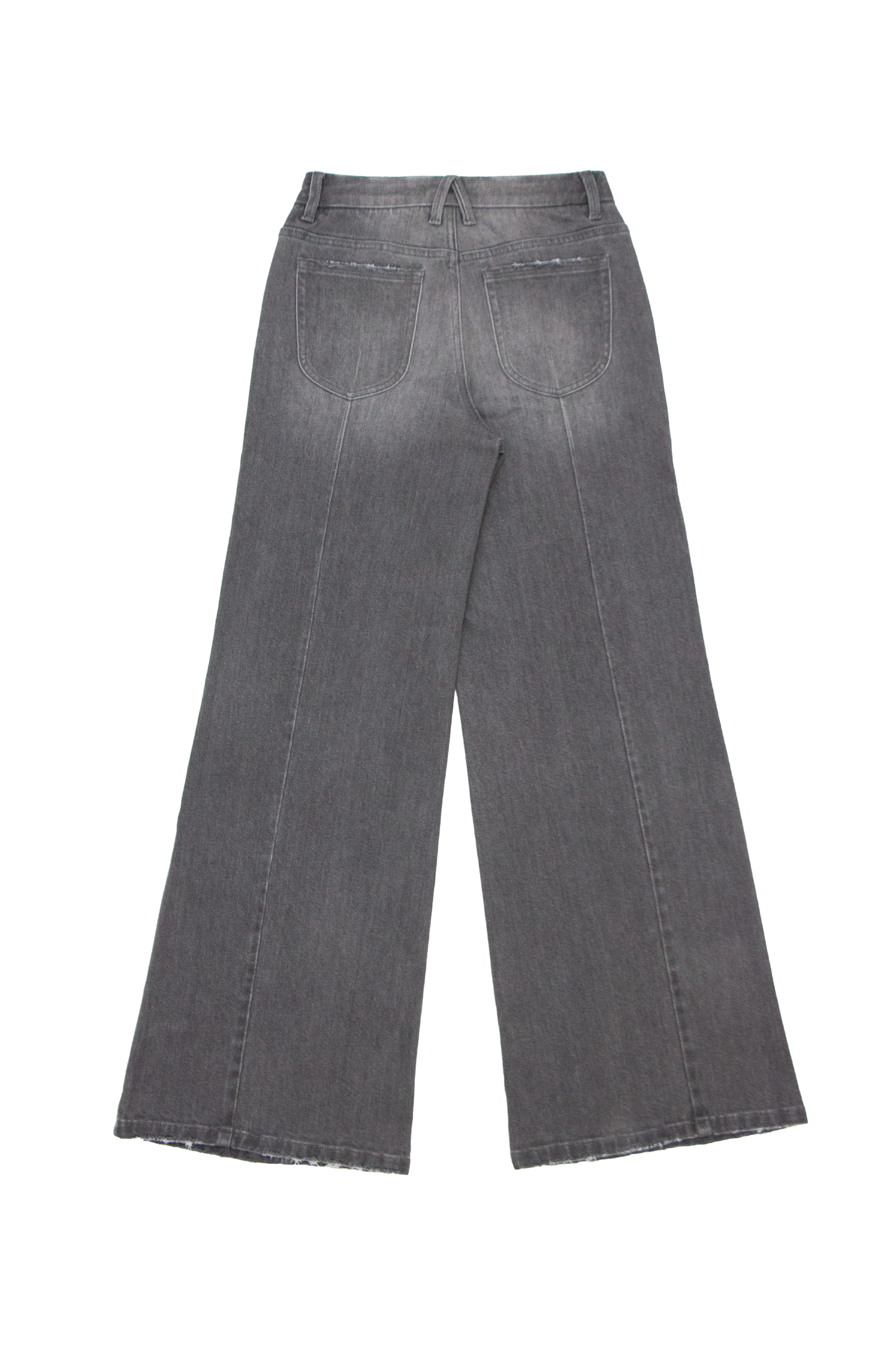 HIGH RISE WIDE LEG DENIM JEANS BYW8239 (BYJJ005) GRAY