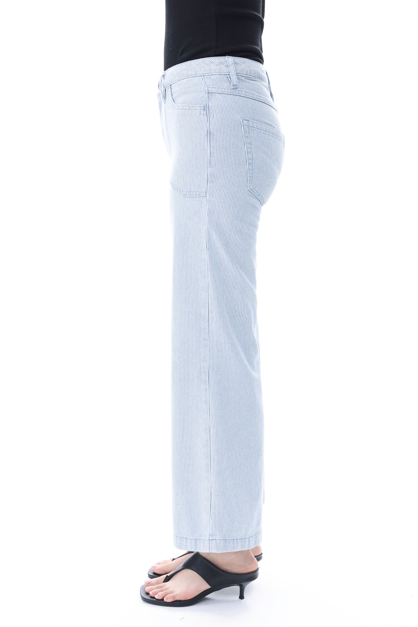 NEW YORK MID RISE RELAXED WIDE LEG FULL PANTS BYW8451